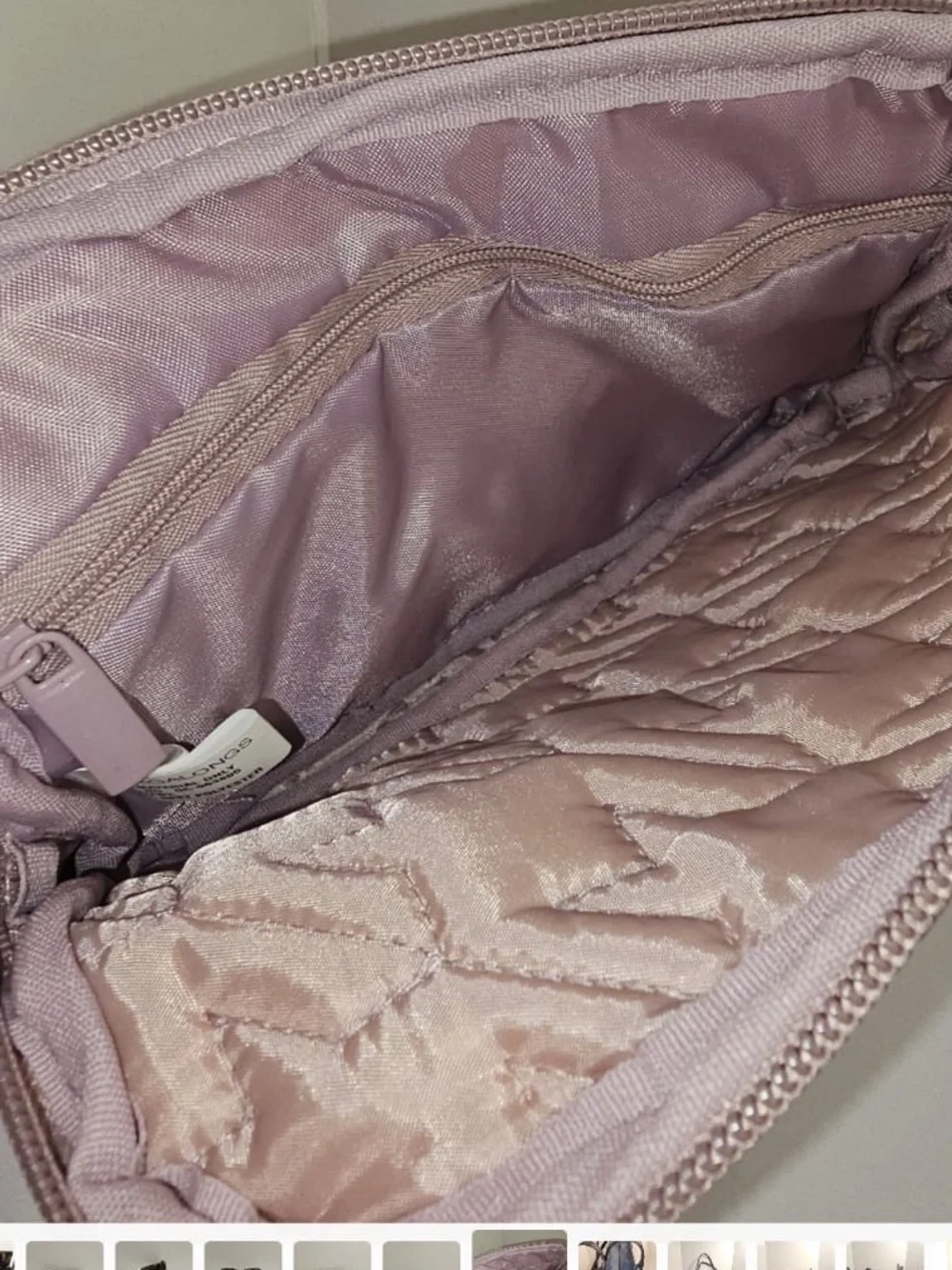 NWT MYTAGALONGS Quilted Puffer Belt Bag - Recycled RPET Eco-Friendly Mauve Pink